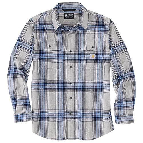 Carhartt Herren 105947 Loose Fit Schweres Flanell Langarm Plaid Hemd, Asphalt, XL Carhartt Herren 105947 Loose Fit Schweres Flanell Langarm Plaid Hemd, Asphalt, XL von Carhartt