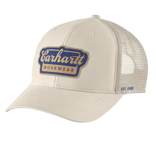 Carhartt Herren 106738 Rugged Flex™ Twill Mesh Back Script Patch Cap, Kreide, Einheitsgröße von Carhartt