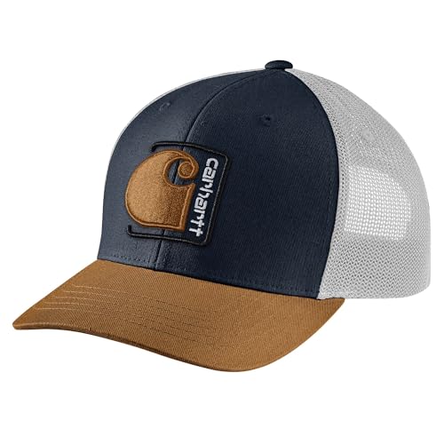 Carhartt Herren 106742 Canvas Mesh Back C Patch Cap, Marineblau, Einheitsgröße von Carhartt
