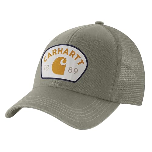 Carhartt Herren 106743 Canvas Mesh Back 1889 Patch Cap, Dusty Olive, Einheitsgröße von Carhartt
