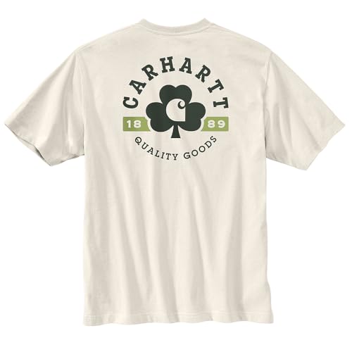 Carhartt Herren 106750 Relaxed Fit Heavy Weight Short Sleeve Pocket Shamrock GRAP, Malt, L Groß Tall von Carhartt