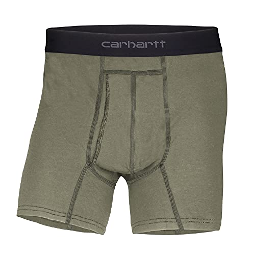 Carhartt Herren 12,7 cm Schrittlänge, Basic Baumwoll-Poly-Boxershorts, 2er-Pack Retroshorts, Burnt Olive, XXX-Large von Carhartt