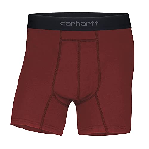 Carhartt Herren 12,7 cm Schrittlänge, Basic Baumwoll-Poly-Boxershorts, 2er-Pack Retroshorts, Gebrannter Ziegel, 4X-Large von Carhartt