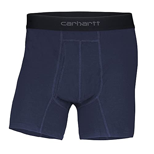 Carhartt Herren Boxershorts aus Baumwollmischgewebe, 12,7 cm, 2er-Pack Retroshorts, Marineblau, Large von Carhartt