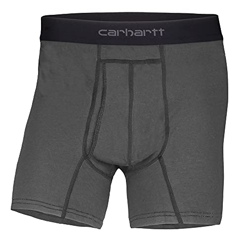 Carhartt Herren Boxershorts aus Baumwollmischgewebe, 12,7 cm, 2er-Pack Retroshorts, Schatten, Large von Carhartt