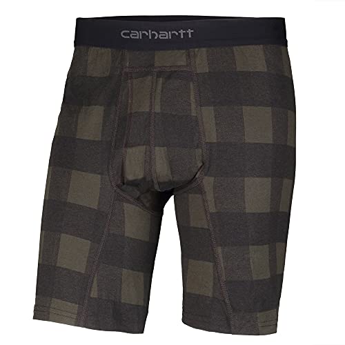 Carhartt Herren Boxershorts aus Baumwollmischgewebe, 20,3 cm, 2 Stück Retroshorts, Hubbard Plaid, M von Carhartt