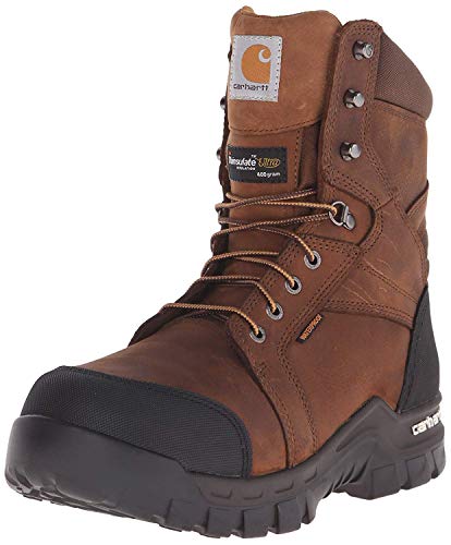 Carhartt Herren 8 "Rugged Flex Isoliert Wasserdicht Atmungsaktiv Sicherheit Zehe Leder Arbeitsstiefel Cmf8389 Baustiefel, Braun, 10 von Carhartt