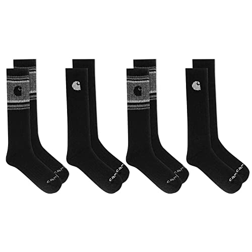 Carhartt Herren A0206-4 Socken aus Wollmischung, 4er-Pack, Größe L, Schwarz, Schwarz, Schwarz von Carhartt