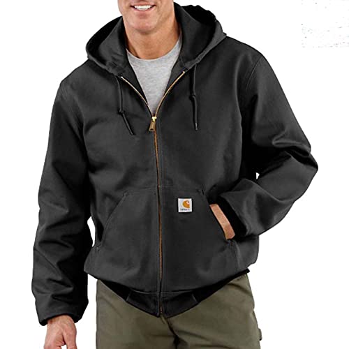 Carhartt Herren Loose Fit Firm Duck Thermal-Lined Active Jacket Work Utility Oberbekleidung, Schwarz, Large von Carhartt