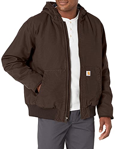 Carhartt Herren Isolierte Aktivjacke mit lockerer Passform, Gewaschene Ente Work Utility Oberbekleidung, Dunkelbraun, M von Carhartt