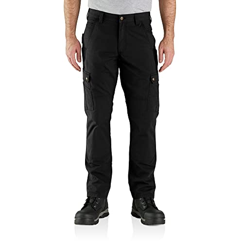 Carhartt Herren Arbeitshose Relaxed Ripstop Cargo, Farbe:Black, 33L30 von Carhartt
