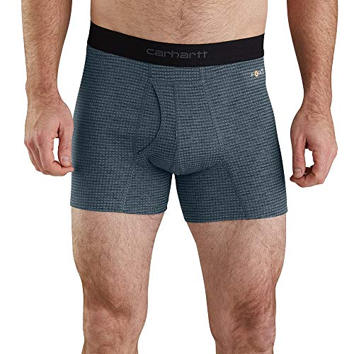 Carhartt Herren Base Force 5" Inseam Tech Boxer Brief Retroshorts, Marineblaues Gitter, Large von Carhartt