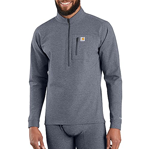 Carhartt Herren Base Force Heavyweight Quarter-Zip Unterhemd, Deep Navy Heather, X-Groß von Carhartt