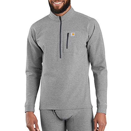 Carhartt Herren Base Force Heavyweight Quarter-Zip Unterhemd, Shadow Heather, Mittel von Carhartt