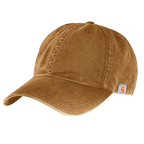Carhartt Herren Baumwoll-leinen-Kappe Baseballkappe, Braunes Segeltuch, One Size von Carhartt