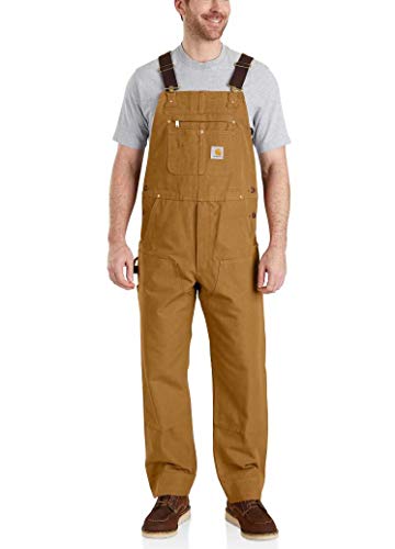 Carhartt, Herren, Lockere Segelleinen-Latzhose, Carhartt® Braun, W30/L30 von Carhartt