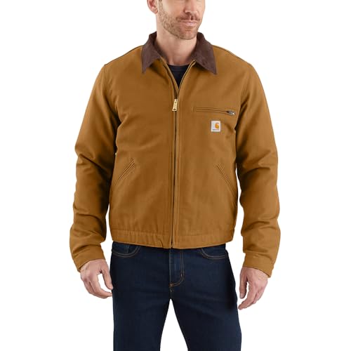 Carhartt Herren Big & Tall Duck Detroit Jacke Work Utility Oberbekleidung, Brown, 4XL Große Größen Tall von Carhartt