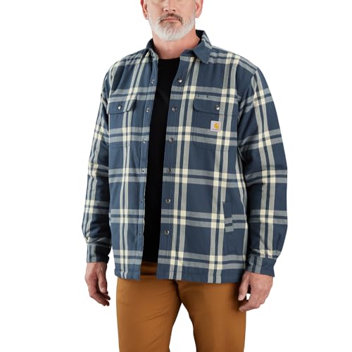 Carhartt Herren-Flanellhemd mit Sherpa-Futter, Relaxed Fit, Jac, Dunkelblau, Größe 3XL von Carhartt