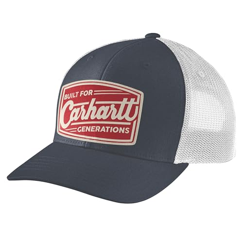 Carhartt Herren Canvas Mesh Back Built Patch Cap, Marineblau, Einheitsgröße von Carhartt