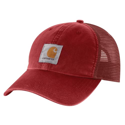 Carhartt Herren Canvas Mesh-Back Cap Baseballkappe, Crabapple, Einheitsgröße von Carhartt