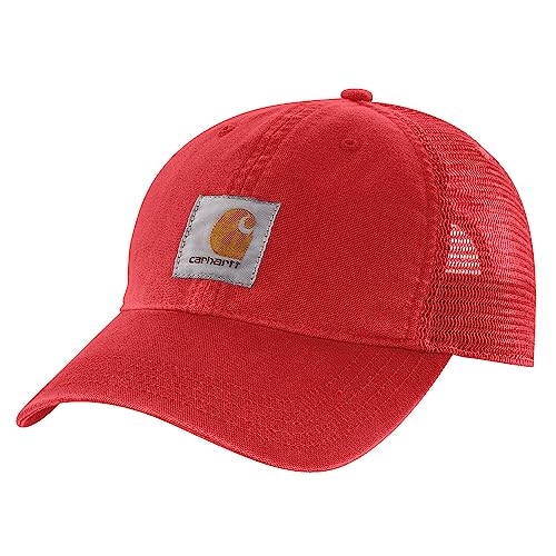 Carhartt Herren Canvas Mesh-Back Cap Baseballkappe, Rote Scheune, Einheitsgröße von Carhartt