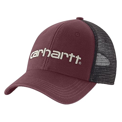 Carhartt Herren Canvas Mesh Back Logo Graphic Cap, Hafen/Malz, Einheitsgröße von Carhartt