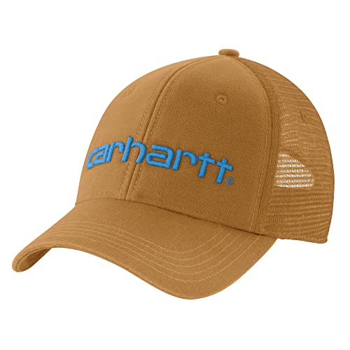 Carhartt Men's Canvas Mesh-Back Logo Graphic Cap Verschluss, Brown, OS von Carhartt