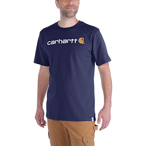Carhartt Core Logo T-Shirt S/S - T-Shirt, Marineblau, XS von Carhartt
