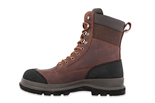 Carhartt Herren Detroit Rugged Flex® Wasserfester, 20 cm hoher S3-Sicherheitsstiefel, Dunkelbraun, 39 von Carhartt