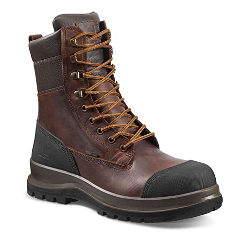 Carhartt Herren Detroit Rugged Flex® Wasserfester, 20 cm hoher S3-Sicherheitsstiefel, Dunkelbraun, 48 von Carhartt