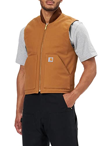 Carhartt, Herren, Lockere, isolierte Weste aus festem Segelleinen mit geripptem Kragen, Carhartt® Braun, XL von Carhartt