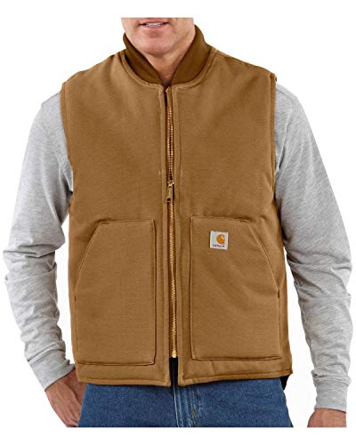 Carhartt, Herren, Lockere, isolierte Weste aus festem Segelleinen mit geripptem Kragen, Carhartt® Braun, S von Carhartt