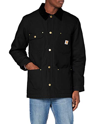 Carhartt Herren Loose Fit Firm Duck Blanket-Lined Arbeitsjacke , Schwarz, S von Carhartt