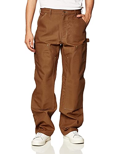 Carhartt Herren Loose Fit Firm Duck Arbeitshose mit verstärkter Vorderseite, Carhartt® Braun, W32/L34 von Carhartt