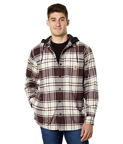 Carhartt Herren Flannel Fleece Lined Hooded Shirt Jac, Malt, XXL von Carhartt