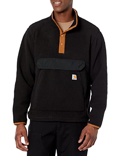 Carhartt Herren Fleecepullover Relaxed Fit Fleece, Farbe: Schwarz, Größe: L von Carhartt