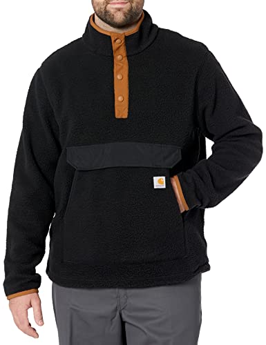 Carhartt Herren Fleecepullover mit lockerer Passform Fleece-Jacke, schwarz, XXX-Large von Carhartt