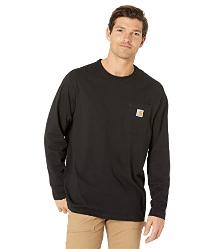 Carhartt Herren Force® Relaxed Fit, mittelschweres, kurzärmliges Pocket T-Shirt, Schwarz, S von Carhartt