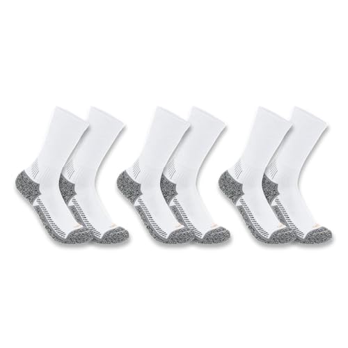 Carhartt Herren Force Mittelschwere, 3er-Pack Socken, weiß, XL von Carhartt