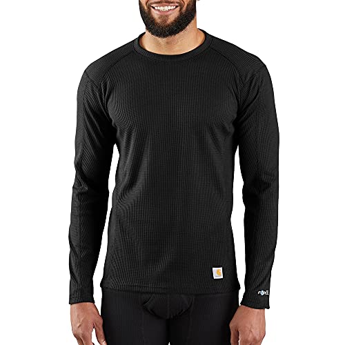 Carhartt Herren Force Midweight Classic Thermo-Unterhemd, langärmelig Baselayer-Shirt, schwarz, 3X-Groß von Carhartt