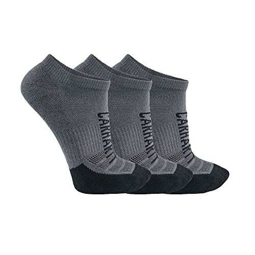 Carhartt Herren Force Midweight Logo Low Cut 3er Pack Socken, Anthrazit meliert, Large von Carhartt