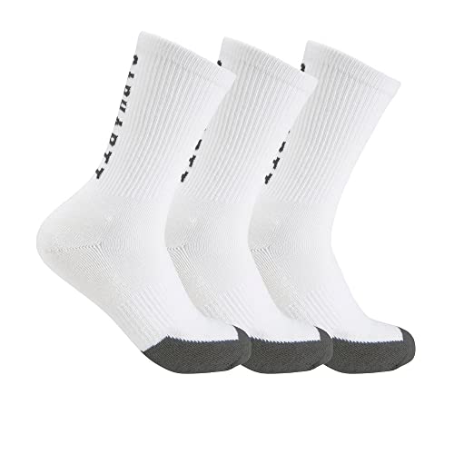 Carhartt Herren Force Midweight Logo Short Crew 3er Pack Socken, Weiss/opulenter Garten, X-Large von Carhartt
