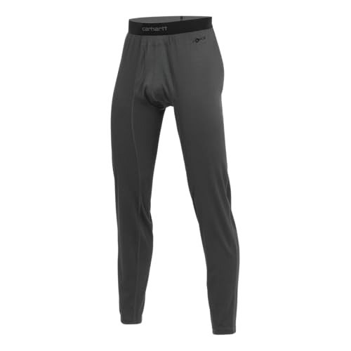 Carhartt Herren Force Midweight Micro-Grid Baselayer-Hose, Asphalt, Groß von Carhartt
