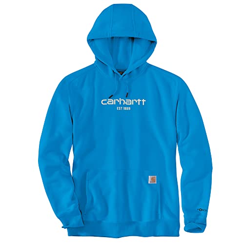 Carhartt Herren Force Relaxed Fit Lightweight Logo Graphic Sweatshirt, Azurblau, 4XL von Carhartt