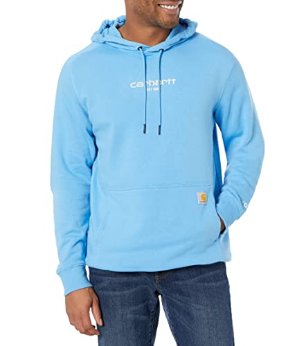 Carhartt Herren Force Relaxed Fit Lightweight Logo Graphic Sweatshirt, Blau (Azure Blue), L von Carhartt