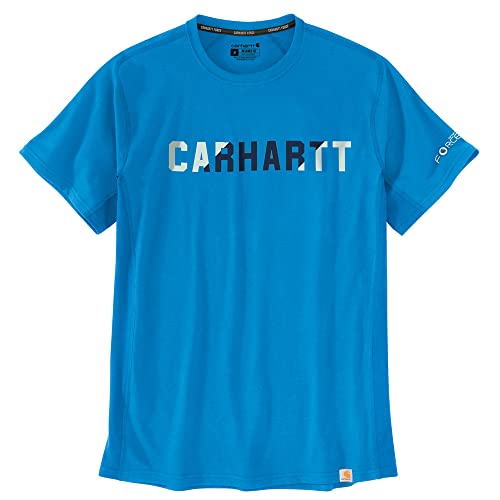Carhartt Bekleidung Logo T-Shirt hellblau Hellblau M von Carhartt