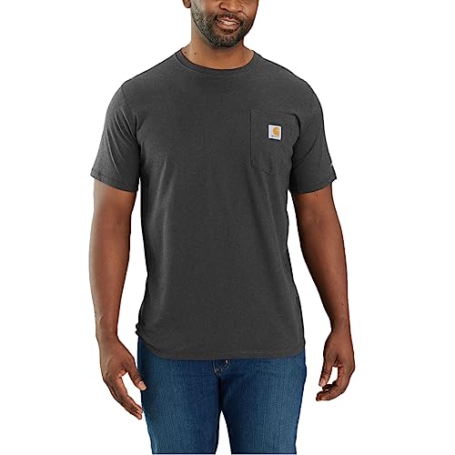 Carhartt Herren Force Relaxed Fit Midweight Short Sleeve Pocket T-Shirt, Anthrazit meliert, 4X-Groß von Carhartt