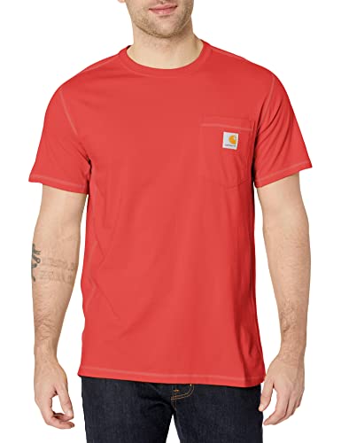 Carhartt Herren Force Relaxed Fit Midweight Short Sleeve Pocket T-Shirt, Johannisbeere Heather, XL von Carhartt