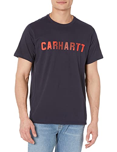 Carhartt Herren Force Relaxed Fit Midweight Short Sleeve Pocket T-Shirt, Navy, Groß von Carhartt