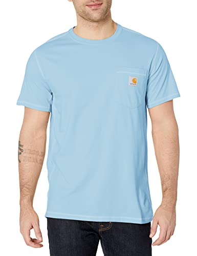 Carhartt Herren Force Relaxed Fit Midweight Short Sleeve Pocket T-Shirt, Powder Blue, 4X-Groß von Carhartt